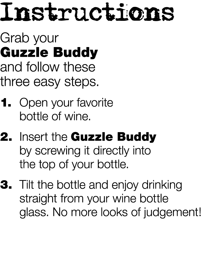 Original Guzzle Buddy® Wine Bottle Glass - Borosilicate Glass