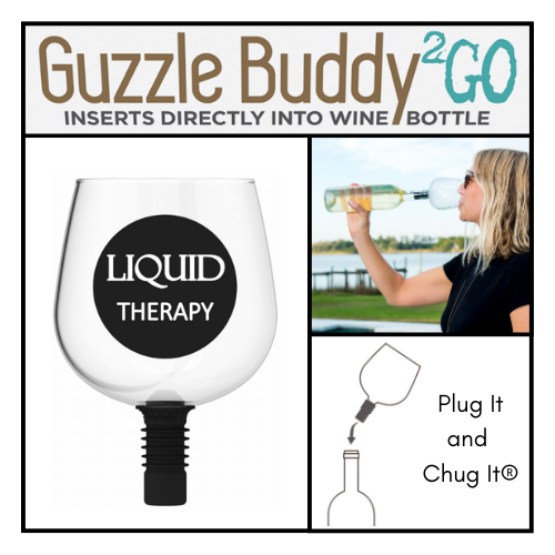 Guzzle Buddy® 2GO Unbreakable - Tritan Plastic Wine Bottle Glass "Liquid Therapy"